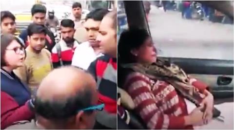 shocking, shocking indian videos, woman stops man from taking wife to hospital, shocking indian viral videos, indian express, indian express news, trending