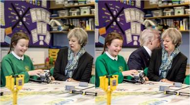 Twitterati have hilarious responses to British PM Theresa May's weird  facial expression while meeting school children | Trending News,The Indian  Express