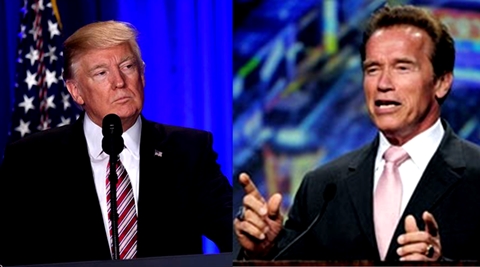 donald trump, arnold schwarzenegger, donald trump arnold schwarzenegger twitter fight, donald trump national prayer breakfast, arnold schwarzenegger national prayer breakfast, donald trump the apprentice, arnold schwarzenegger the apprentice, indian express, indian express news