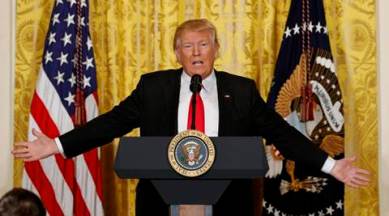 Donald Trump, Trump campaign rally, Trump one month, US president Trump, world news, indian express news