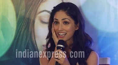 Actor  Yami Gautam during a film promotion visit in Kolkata on February 03, 2017. Hrithik and Yami featuring as visually challenged couple in the film Kaabil, directed by Sanjay Gupta. Express photo by Partha Paul.