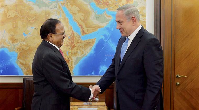 Ajit Doval, NSA, National Security Adviser, ajit doval israel visit, Israeli Prime Minister, Benjamin Netanyahu, doval netanyahu meet, PM Modi israel visit, india news, indian express news
