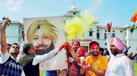 Punjab Congress workers celebrate Punjab Elections, Punjab Results, Punjab AAP, AAP Punjab, Pubjab politics, Punjab SAAD, Akali BJP Punjab, Congress Punjab, Congress wins Punjab, India news