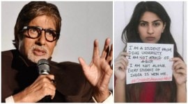 amitabh bachchan, amitabh bachchan gurmehar kaur row, amitabh bachchan sarkaar 3, amitabh bachchan news, amitabh bachchan on gurmehar kaur, gurmehar kaur row, gurmehar kaur bollywood, amitabh bachchan actor, amitabh bachchan speaks on gurmehar kaur, amitabh bachchan abvp, amitabh bachchan reaction gurmehar kaur, amitabh bachchan gurmehar, sarkaar 3, sarkaar 3 trailer, sarkaar 3 trailer launch, bollywood supports gurmehar kaur, bollywood news, entertainment updates, indian express, indian express news, indian express entertainment