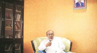 Manipur election results, Manipur results, BJP, Congress, Manipur governor Najma Heptulla, N Biren Singh, Okram Ibobi Singh, India news, Indian express