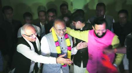 Manipur election results, Manipur election results 2017, Nongthongbam Biren Singh, Biren Singh, Manipur CM Biren Singh, Manipur Congress, Manipur Congress CM Ibobi Singh, Ibobi Singh, Indian Express, India news