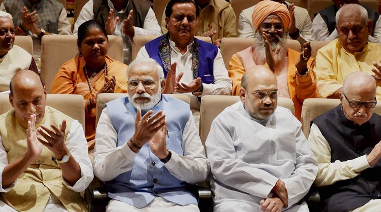 narendra modi, modi, 2019 general elections,bjp parliamentary meeting, bjp meeting, amit shah, B R Ambedkar’s birth anniversary, bhim app, india news, latest news
