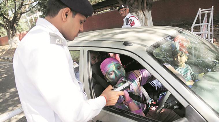 Holi, Mumbai, Holi challans, Holi traffic violations, Mumbai news, Indian Express