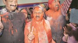 Uttarakhand election results 2017, Uttarakhand poll results, Uttarakhand elections, Harish Rawat, Rawat, Uttarakhand government, BJP, BJP victory, BJP win, election verdict, BJP win celebration, india news