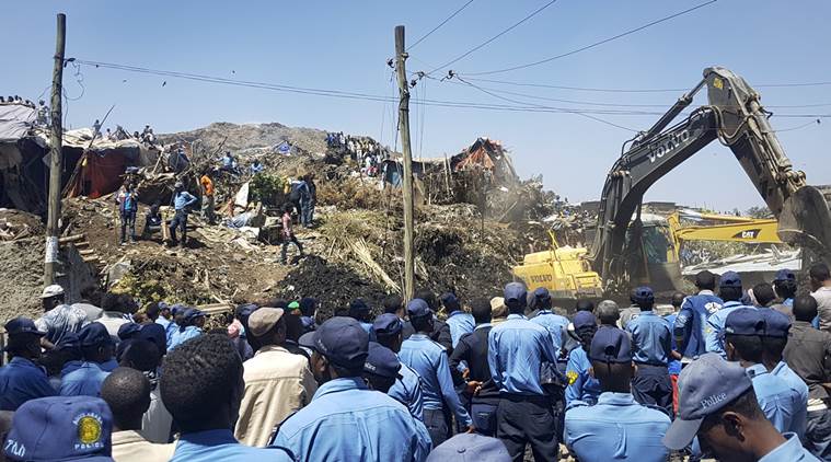 Ethiopia, ethiopia garbage dump landslide, garbage dump landslide deaths, ethiopia news, world news, latest news, indian express news