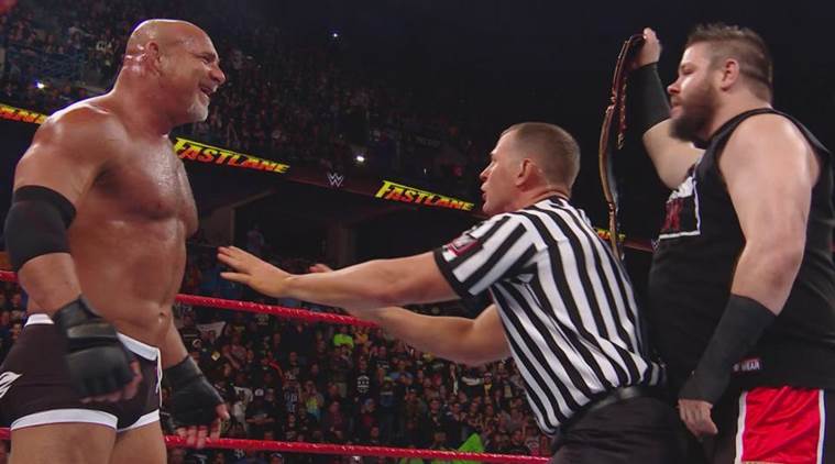 Wwe Fastlane 2017 Results Highlights Goldberg Wins Title After