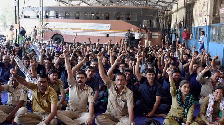 gujarat transport, Gujarat State Road Transport Corporation, GSRTC, sixth pay scale, mass casual leave, GSRTC employees leave, india news, indian express news