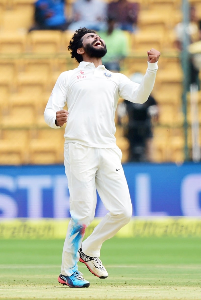 India vs Australia photos, ind vs Aus photo, india vs Australia 2017, India vs Australia second Test, Ravindra Jadeja, Jadeja, KL Rahul, Rahul, pujara, Cheteshwar pujara, Rahane, Kohli, Virat Kohli, Hazlewood, Cricket news, Cricket photos, Cricket