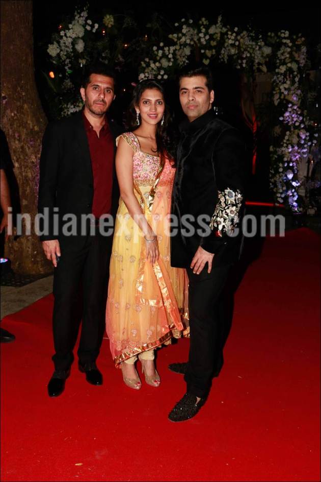 Karan Johar, Karan Johar pics, Karan Johar latest pics, Karan Johar news, Aditya Garware Renu Chainani wedding reception, Karan Johar twins, Karan Johar babies