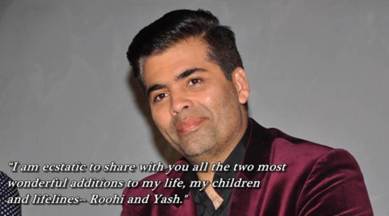 Karan Johar, Karan Johar twins, Yash johar, Roohi johar, Karan Johar twins pics, Karan Johar twins news, Karan Johar kids