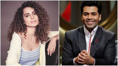 Kangana Ranaut, Karan Johar, Kangana Ranaut karan johar, karan johar Kangana Ranaut, Kangana Ranaut vs karan johar, karan johar vs Kangana Ranaut, Kangana Ranaut news, Kangana karan, karan Kangana, nepotism, women card, victim card, koffee with karan, Karan Johar nepotism, entertainment news, indian express, indian express news