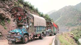 kashmir-trucks-480 UP, Uttar pradesh, UP transport, Yogi, Yogi adityanath, UP traffic, UP transport, latest news, indian express