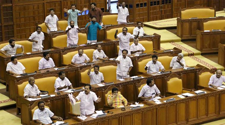 Kerala, Kerala assembly, Kerala opposition walkout, opposition stages walkout Kerala, Vigilance Director issue, Pinarayi Vijayan, Kerala CM supports Vigilance Director issue, India news