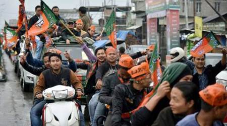 Manipur election results, manipur poll result, manipur results, Manipur BJP, manipur BJP alliance, NPP, NPF, manipur congress win, ibobi singh, manipur results news, manipur government, manipur news, indian express news