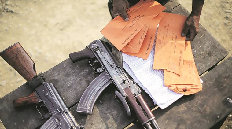 Manipur elections, Manipur elections 2017, Manipur polls, banned insurgent groups, Camp Salem, Kuki National Army, BJP, Congress, Iron Sharmila, India news, Indian express