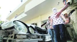 Mercedes accident, delhi Mercedes accident, Delhi Police, Delhi Police Crime Branch, Mercedes scooty accident, Paschim Vihar Mercedes accident, Navneet Singh, Mercedes E class car, delhi news, indian express news