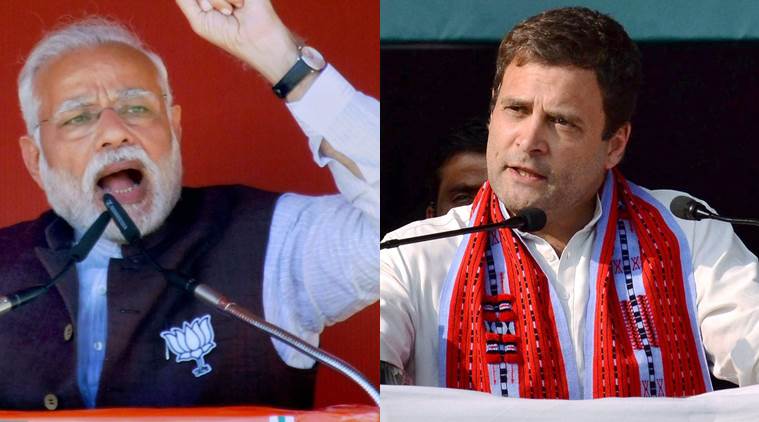 Prime Minister Narendra Modi and Congress vice-president Rahul Gandhi.