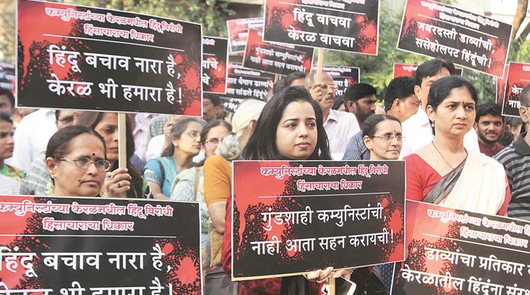 Maharashtra Rss Protests Against ‘communist Violence Mumbai News The Indian Express 