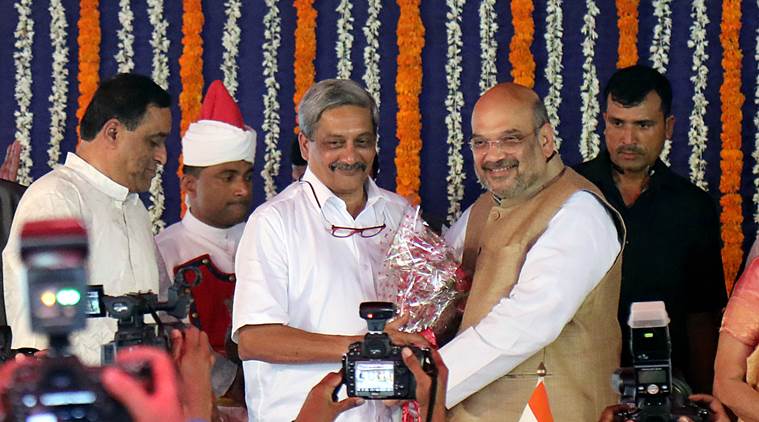 Manohar Parrikar, Parrikar, Goa CM Manohar Parrikar, Goa election results 2017, Goa election results, Goa governor, Goa BJP, Goa Congress, Indian Express, India news