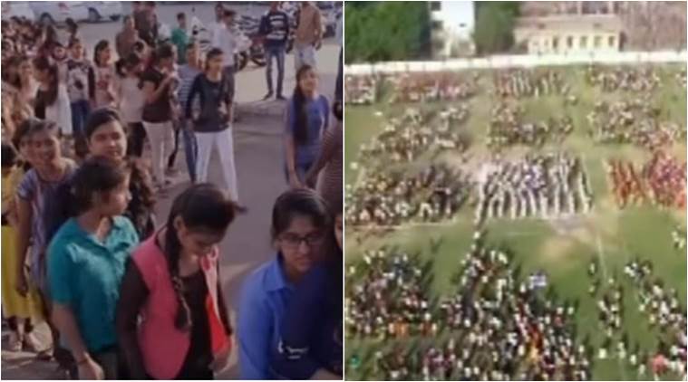india guinness world record sweeping, 2000 people sweep together in Surat, many people sweep for guinness world record, indian express, indian express news