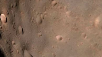 MAVEN, Mars Orbiting, Spacecraft,  crater filled moon Phobos, rocket motor burn, Maven spacecraft,  Maven phobos collision course, Science,Science news