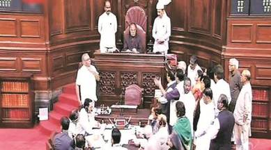 rajya sabha, minority affairs minister, mukhtar abbas naqvi, bjp, cpm, sitaram yechury, national commission for minorities act, rajya sabha news, minority news, mukhtar abbas naqvi news, indian express news