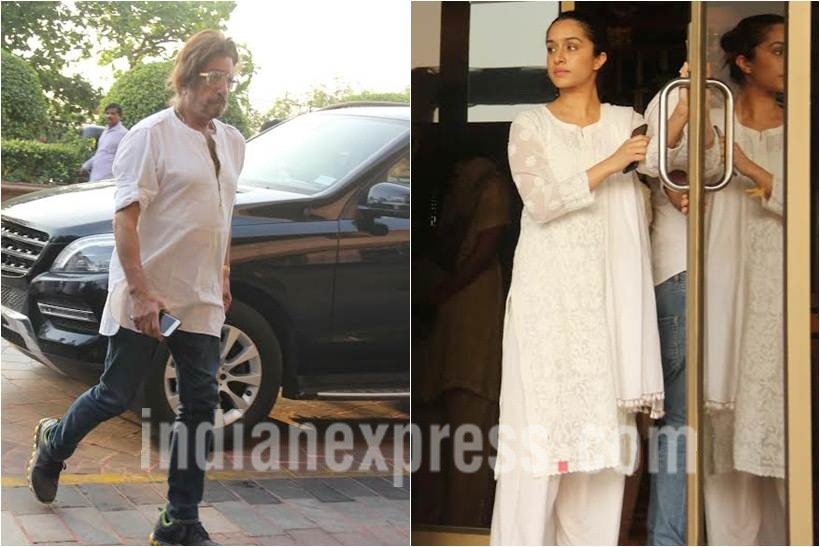 aishwarya rai father prayer meet, shraddha kapoor, shakti kapoor, aishwarya rai bachchan