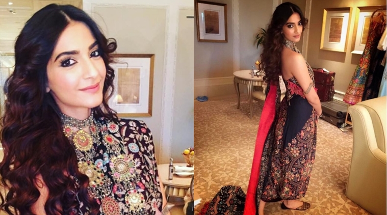Sonam Kapoor stunned all in ethnic wear during her recent visit to Dubai. (Source: Instagram)