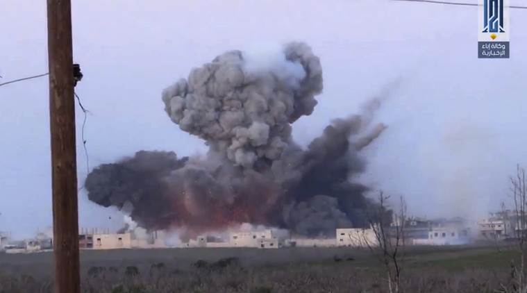 Syria, syria air strike, US -led coalition, US-led coalition strike, syria strike, syria death toll, syria deaths, syria news, india news, indian express news