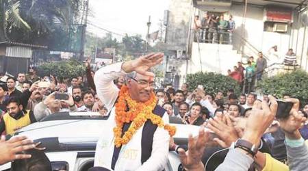 trivendra singh rawat, uttarakhand cm, new uttarakhand cm, trivendra singh rawat uttarakhand, uttarakhand cm swearing-in, Uttarakhand chief minister, uttarakhand cm trivendra singh rawat, BJP uttarakhand, Uttarakhand elections, Uttarakhand election results 2017, india news, indian express news