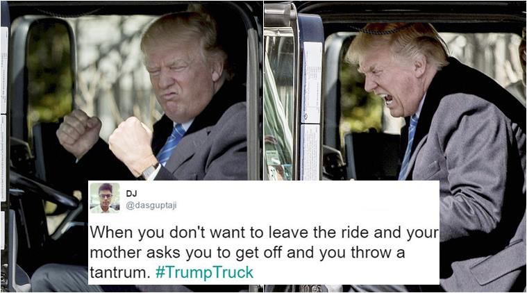 Donald Trump in a truck pretending to be a trucker is now ...