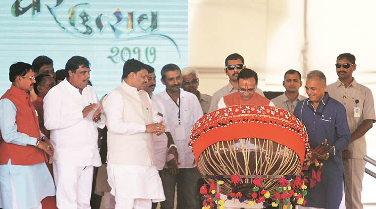 gujarat government, vijay rupani, gujarat CM, gujarat chief minister, protecting gau, protect cows, cows protection, Ganga protection, Gita, gujarat news, indian express news