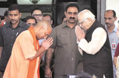 Governor Ram Naik, CM Yogi Adityanath, Ram Naik Adityanath, UP day, UP diwas, India news, Indian Express
