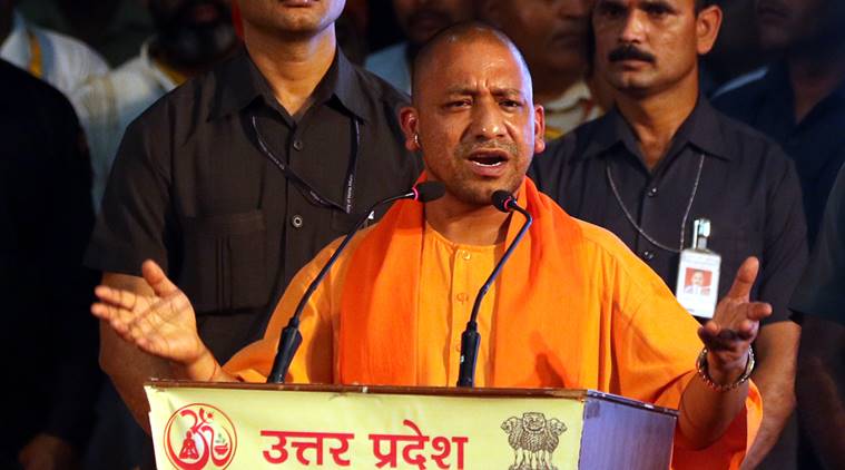 Yogi Adityanath, Uttar Pradesh, hindu yuva vahini, HYV, Maharajganj church, UP Maharajganj church, up news, indian express, india news