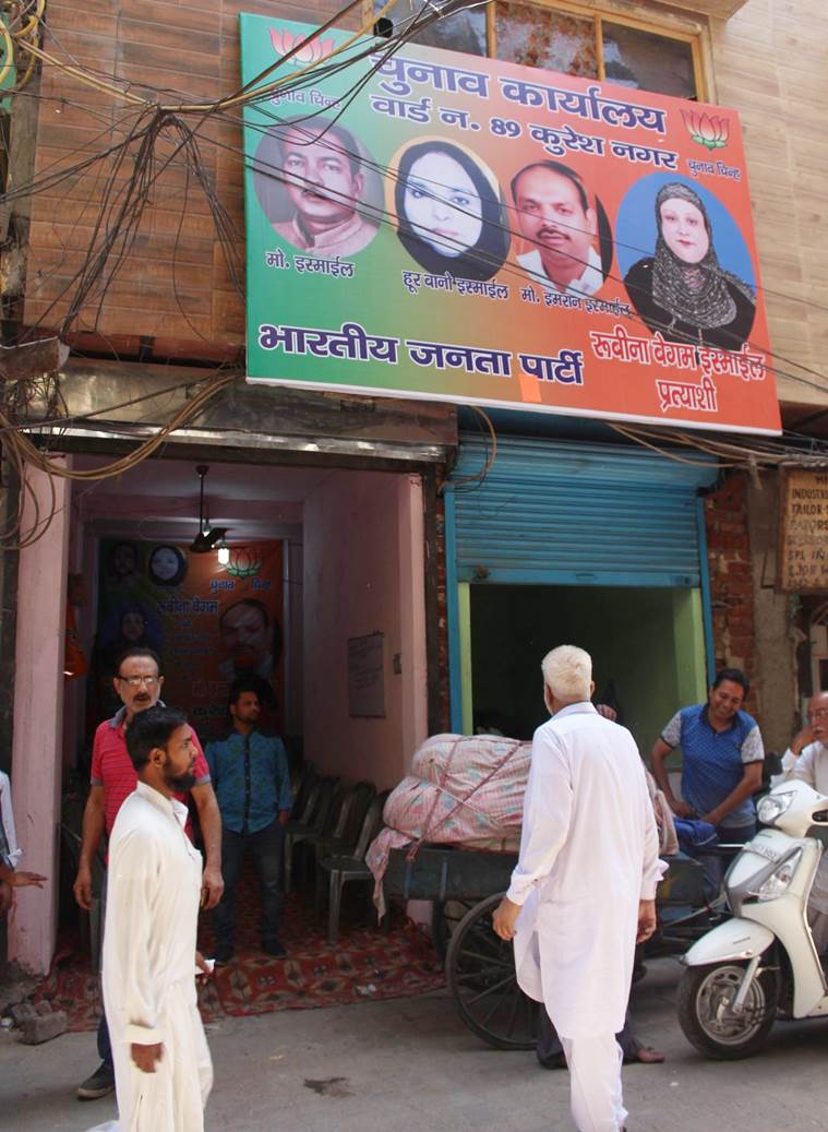 mcd elections, bjp mcd elections delhi elections, delhi mcd elections, bjp muslim candidate, mcd election muslim candidate, bjp news, delhi news, mcd women wards, india news, indian express news