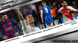 Champions League. Champions League semifinal, Real Madrid, Barcelona, Atletico Madrid, Bayern Munich, Juventus. Cristiano Ronaldo, Lionel Messi, Sports