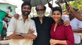 Rajinikanth on the sets of Dhanush's VIP 2