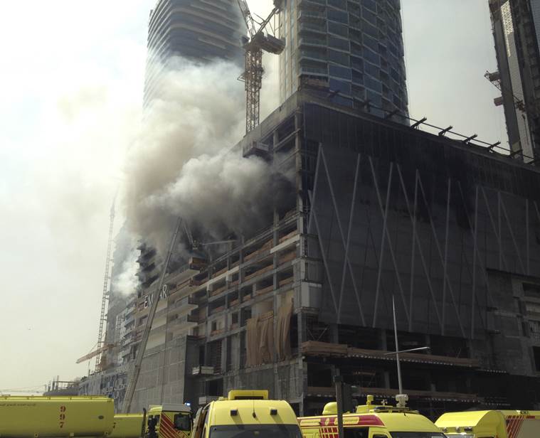 Massive fire breaks out in Dubai building near Burj Khalifa World
