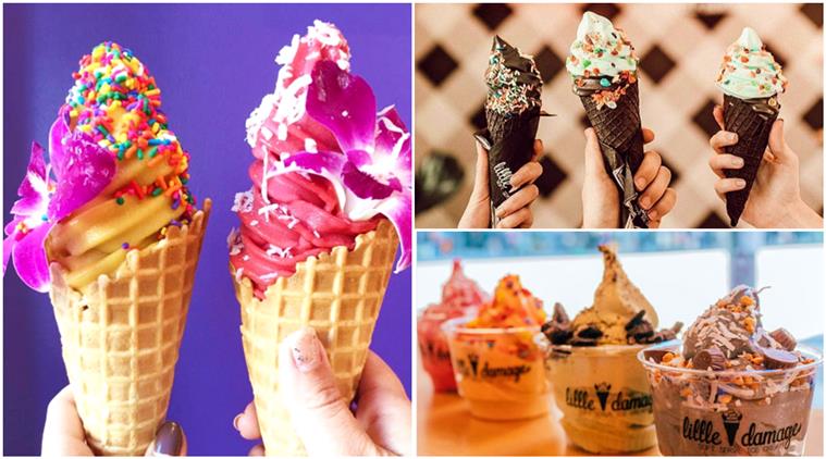 goth ice cream, charcoal ice cream, little damage ice cream, little damage, ice cream gothic, unicorn ice cream, ice cream los angeles, ice cream flavours, ice cream summers, food, food news, lifestyle, lifestyle news, indian express, indian express news
