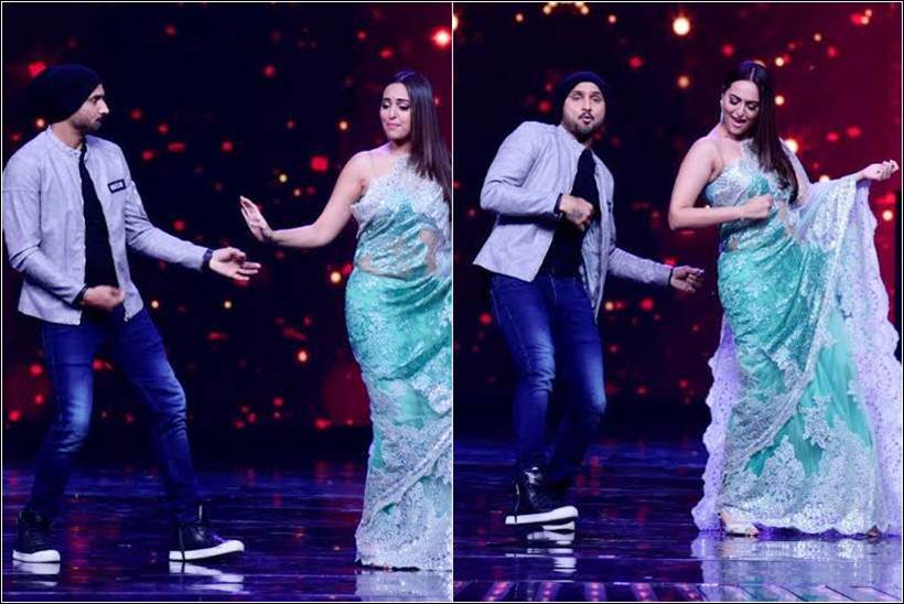 sonakshi sinha, harbhajan singh, sonakshi harbhajan dance