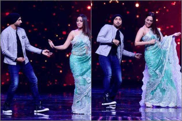 sonakshi sinha, harbhajan singh, sonakshi harbhajan dance