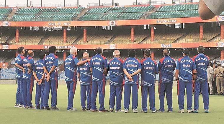 Lawyers match, Delhi lawyers cricket, Chieg Justice XI, Supreme Court Bar Association, Supreme court, Sc lawyers, Sc lawyers cricket match, JS Khehar, Justice Khehar, Feroz shah Kotla stadium, Delhi news, indian express news