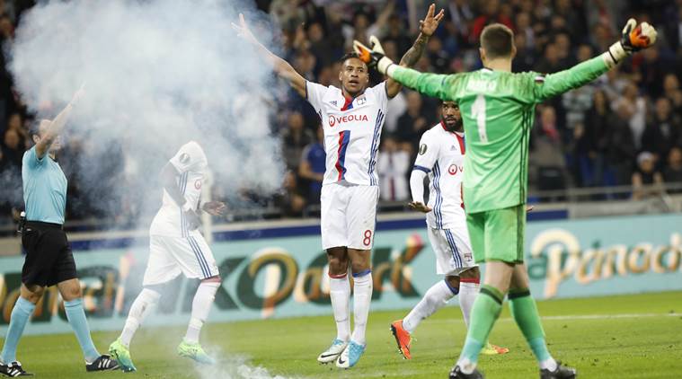 Lyon Bastia Match Ends At Halftime After Fans Attack Lyon Players Sports News The Indian Express