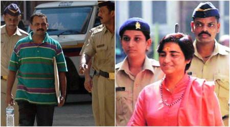 sadhvi pragya, sadhvi pragya bail, sadhvi pragya gets bail, Malegaon bomb blast, 2008 Malegaon bomb blast, Malegaon bomb blast-Maharashtra, Sadhavi Pragya, Col. Prasad Shrikant Purohit, NIA, Bombay high court, hindu extremist, india news, indian express