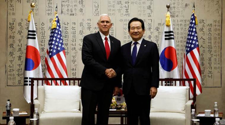 Mike Pence warns North Korea of US resolve shown in Syria, Afghanistan ...